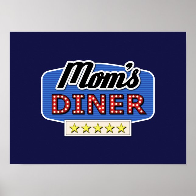 Mamma Middag - Roligt Mamma Life Kitchen Wall Art  Poster (Framsidan)