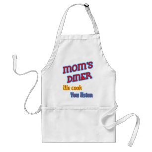 Mamma Middag we Cook You Lyssna Funny Neon Förkläde