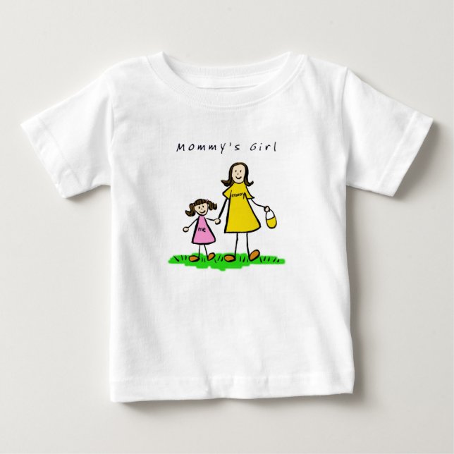 Mamma & mig (Brunette med rubrik) T-shirt (Framsida)