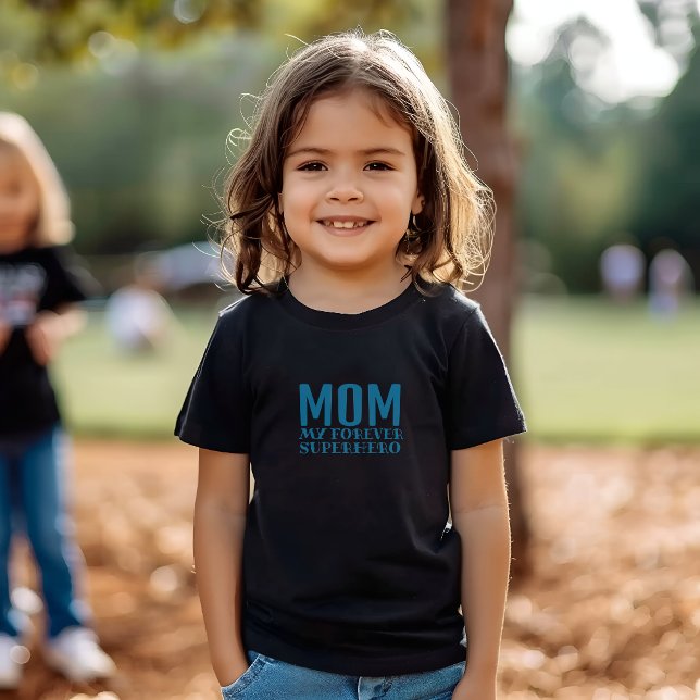 Mamma Min eviga superhjälte blå turkos T Shirt (Skapare uppladdad)