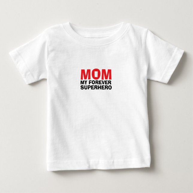 Mamma Min Eviga Superhjälte röd svart T Shirt (Framsida)