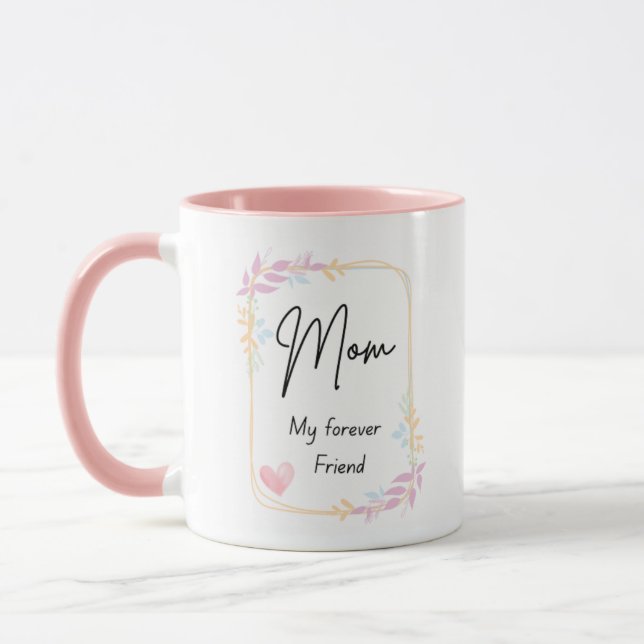 Mamma Min Eviga Vän Mugg – Blommig Kaffekopp Prese (Vänster)