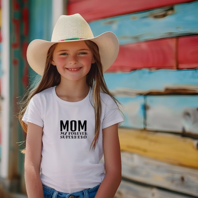 Mamma min för evigt superhjälte svart t shirt (Skapare uppladdad)