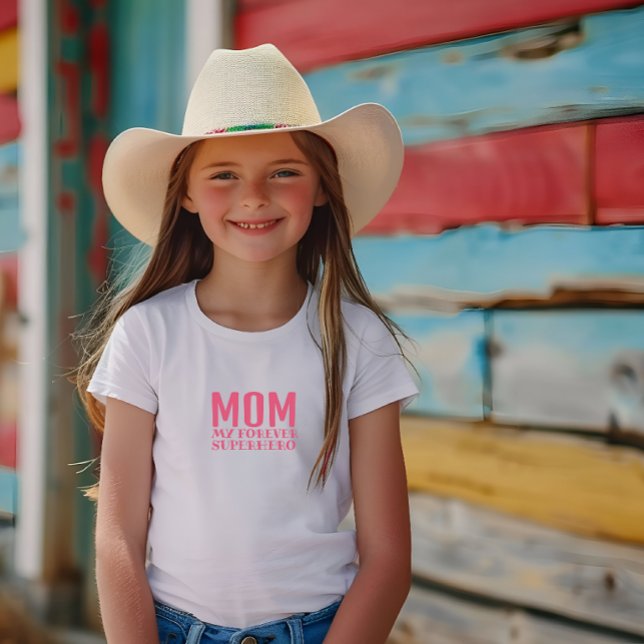Mamma Min Superhjälte för alltid rosa T Shirt (Skapare uppladdad)