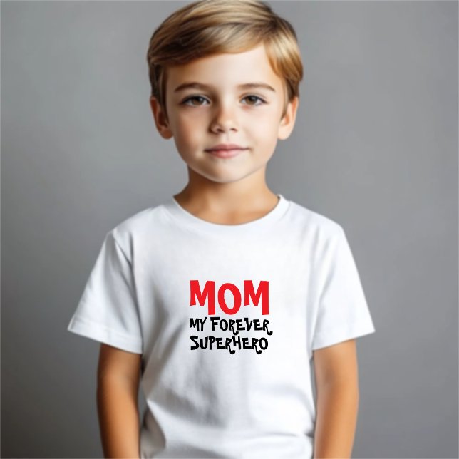Mamma Min Superhjälte för evigt röd svart T Shirt (Skapare uppladdad)