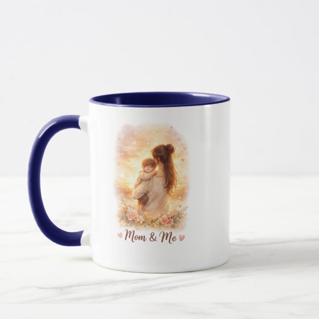 Mamma & Min Vattenfärg kaffemugga – Present till m Mugg (Vänster)
