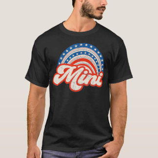 Mamma Mini 4:e juli USA flagga Rainbow Mamma T Shirt