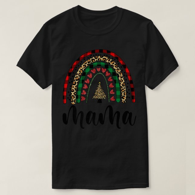 Mamma Mini Boho jul Rainbow Mor Dotter M T Shirt (Design framsida)