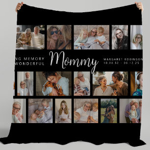 Mamma Minnes 18 Fotosammanställning Fleecefilt