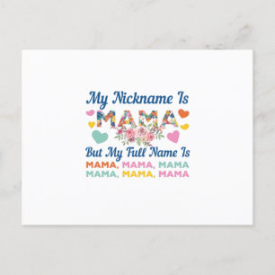 Mamma Mitt Smeknamn Är Mamma Födelsedag Vykort