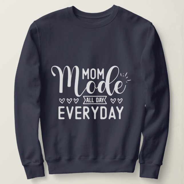 Mamma Mode hela dagen - normal sötskjorta T Shirt (Design framsida)