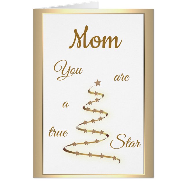 Mamma: modern lyxdesign hälsningskort (Framsidan)