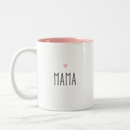 Mamma | Modern Mamma Anpassningsbar Heart Färg Två-Tonad Mugg