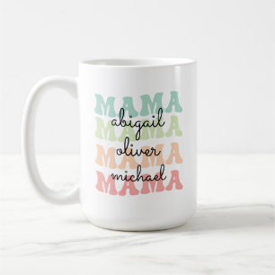 Mamma Modern Mamma Kids Namn Mors dag Gift Kaffemugg