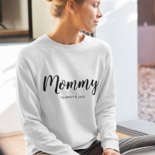 Mamma   Modern Mamma Kids Namn Mors dag T Shirt