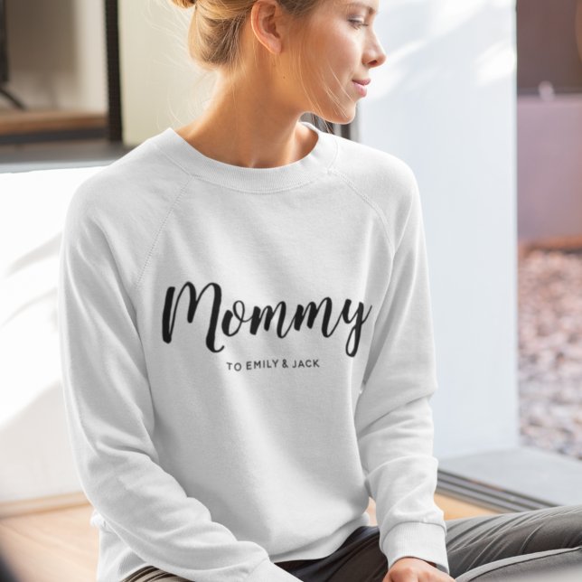 Mamma | Modern Mamma Kids Namn Mors dag T Shirt (Skapare uppladdad)