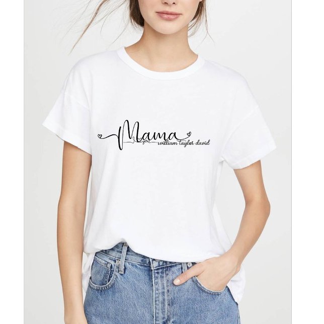 Mamma Modern Mamma Kids Namn Mors dag T Shirt (Skapare uppladdad)