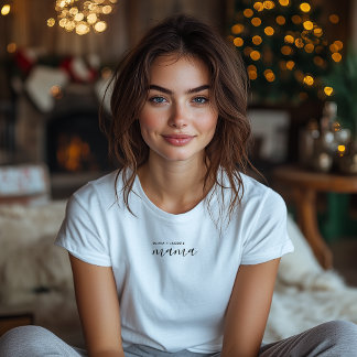 Mamma | Modern Mamma Kids Namn Mors dag T Shirt