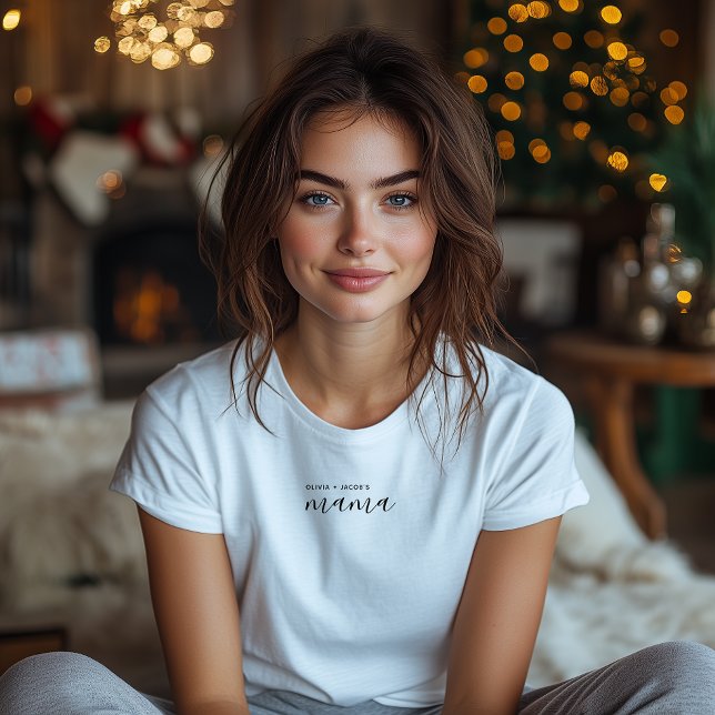 Mamma | Modern Mamma Kids Namn Mors dag T Shirt (Skapare uppladdad)