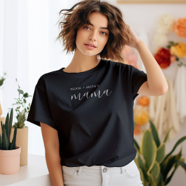 Mamma | Modern Mamma Kids Namn Mors dag T Shirt