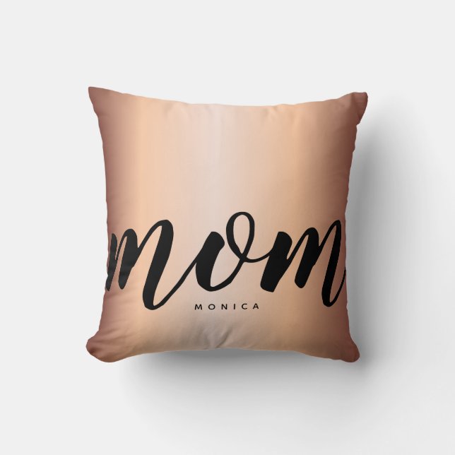 Mamma Modern Minimalist Fals Rosa Guld Kudd Kudde (Framsida)