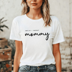 Mamma Modern minimalist mamma barns namn T Shirt