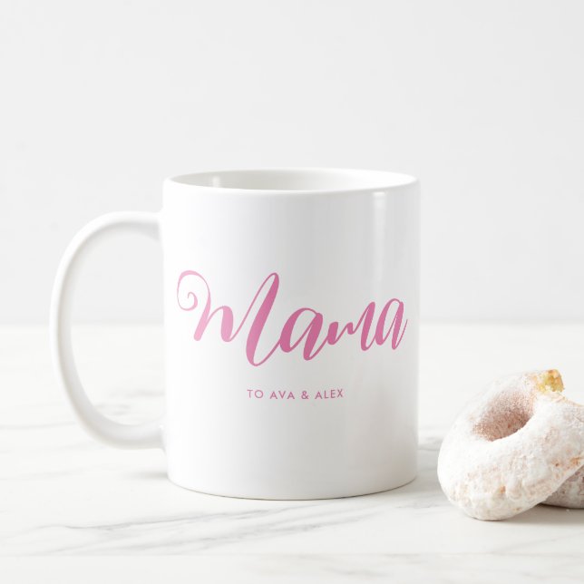 Mamma Modern Morsa Kids Namn Mors dag Kaffemugg (Med munk)