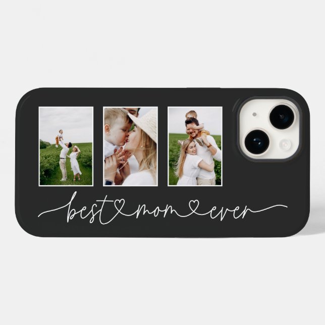 mamma moderna 3-foto-elegant, söt födelsedag jul (Baksida (horisontell))