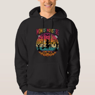 Mamma monster Halloween häxa pumpor fladdermöss_1 Hoodie