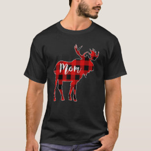 Mamma Moose Red Buffalo Plade Matching Family Kris T Shirt