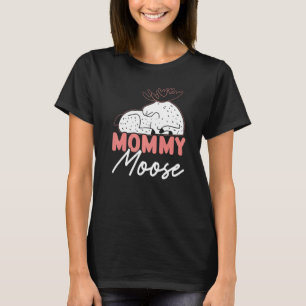 Mamma Moose Wildlife Animal Alces Elk Hjort Mor T Shirt