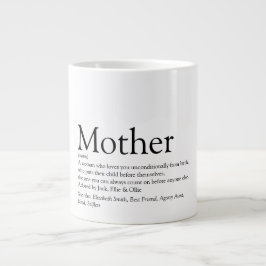 Mamma Mor Definition Citat Roligt Svart Och Vitt Jumbo Mugg