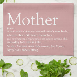 Mamma Mor Definition Dammig Rosa Kökshandduk