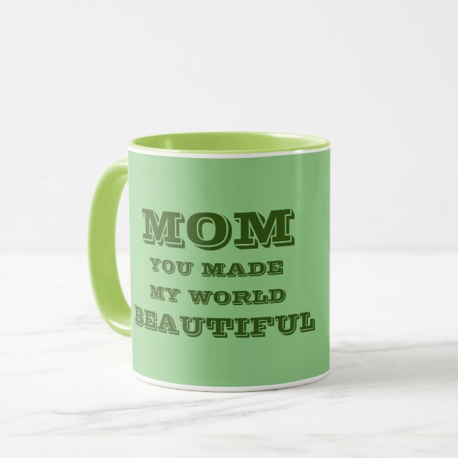 MAMMA, MOR, KVINNOR KÄRLEK GIFT BIRTHDAY MUGG (Framsida vänster)