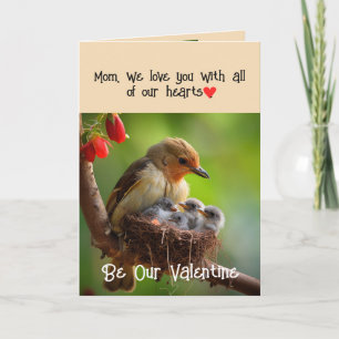 Mamma Mor Valentine Kärlek LoveBird Art Helgkort