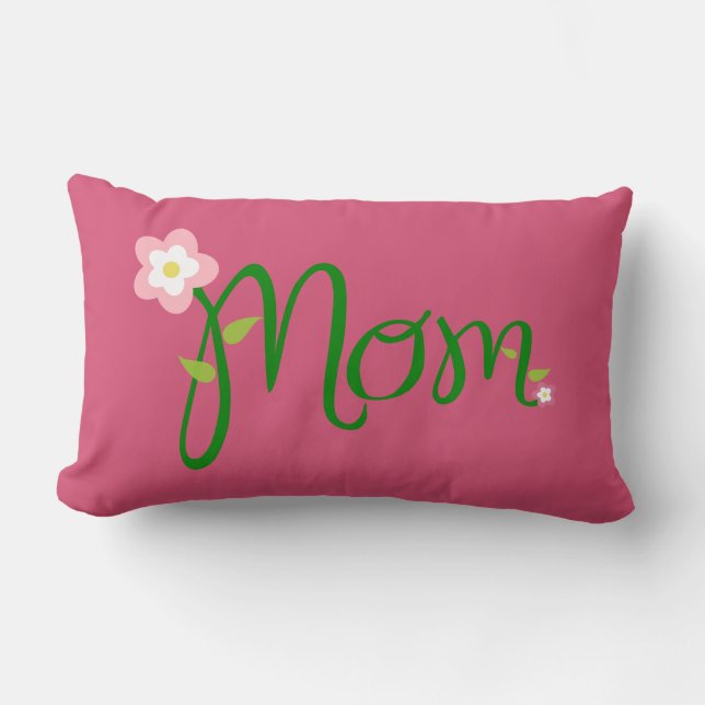 Mamma Mörk Rosa Lumbar Pillow Lumbarkudde (Framsida)
