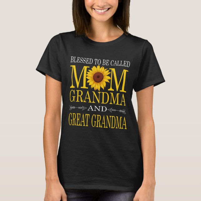 Mamma morma och underbar mormor t shirt (Framsida)