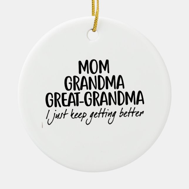 Mamma Mormor Mormors mor Mors dag Julgransprydnad Keramik (Framsidan)
