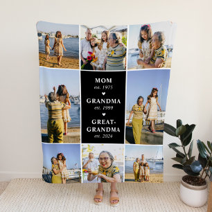 Mamma, mormor, Underbar mormor, Etablerad blanket Fleecefilt