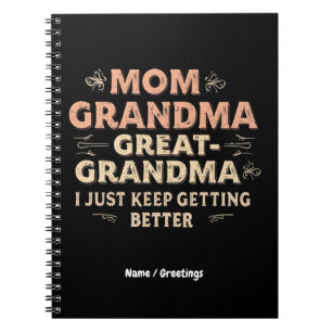 Mamma, mormor, Underbar mormor, jag Behålla att bl Anteckningsbok