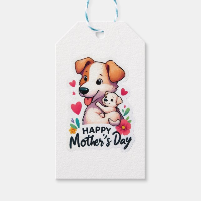 Mamma Mors dag-djur, hund Presentetikett (Framsidan)