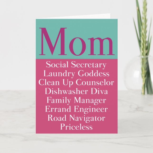 Mamma - Mors dag eller födelsedagskort Kort (Framsida)