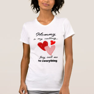 Mamma Mors dag Funny Quote Red Rosa Hearts T Shirt