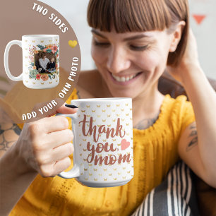MAMMA Mors dag Gift Blommigt Photo Personlig Kaffemugg