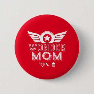  Mamma Mors dag Gift superhjälte Mamma Knapp