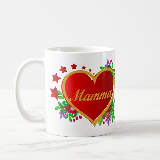 Mamma - Mors dag Kaffemugg (Vänster)
