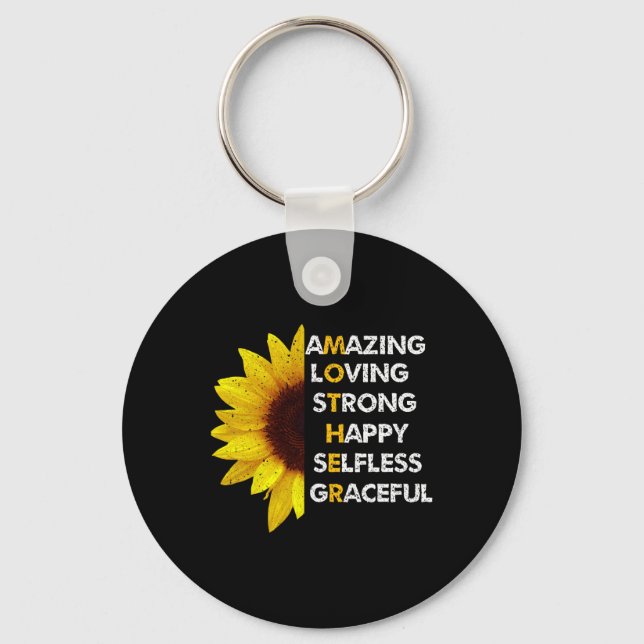 Mamma Mors dag Mamma Fantastisk Loving Strong Best Nyckelring (Framsida)