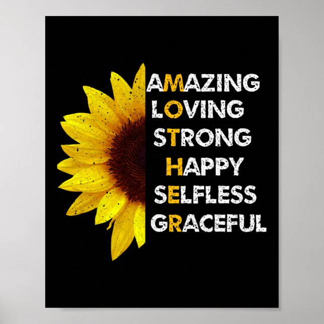 Mamma Mors dag Mamma Fantastisk Loving Strong Best Poster (Framsidan)