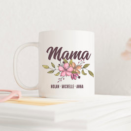 Mamma Mors dag Personlig med Namn Kaffemugg