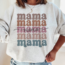 Mamma Mors dag Retro Staplad T Shirt